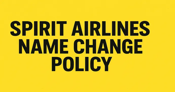 Spirit Airlines Name Change Policy